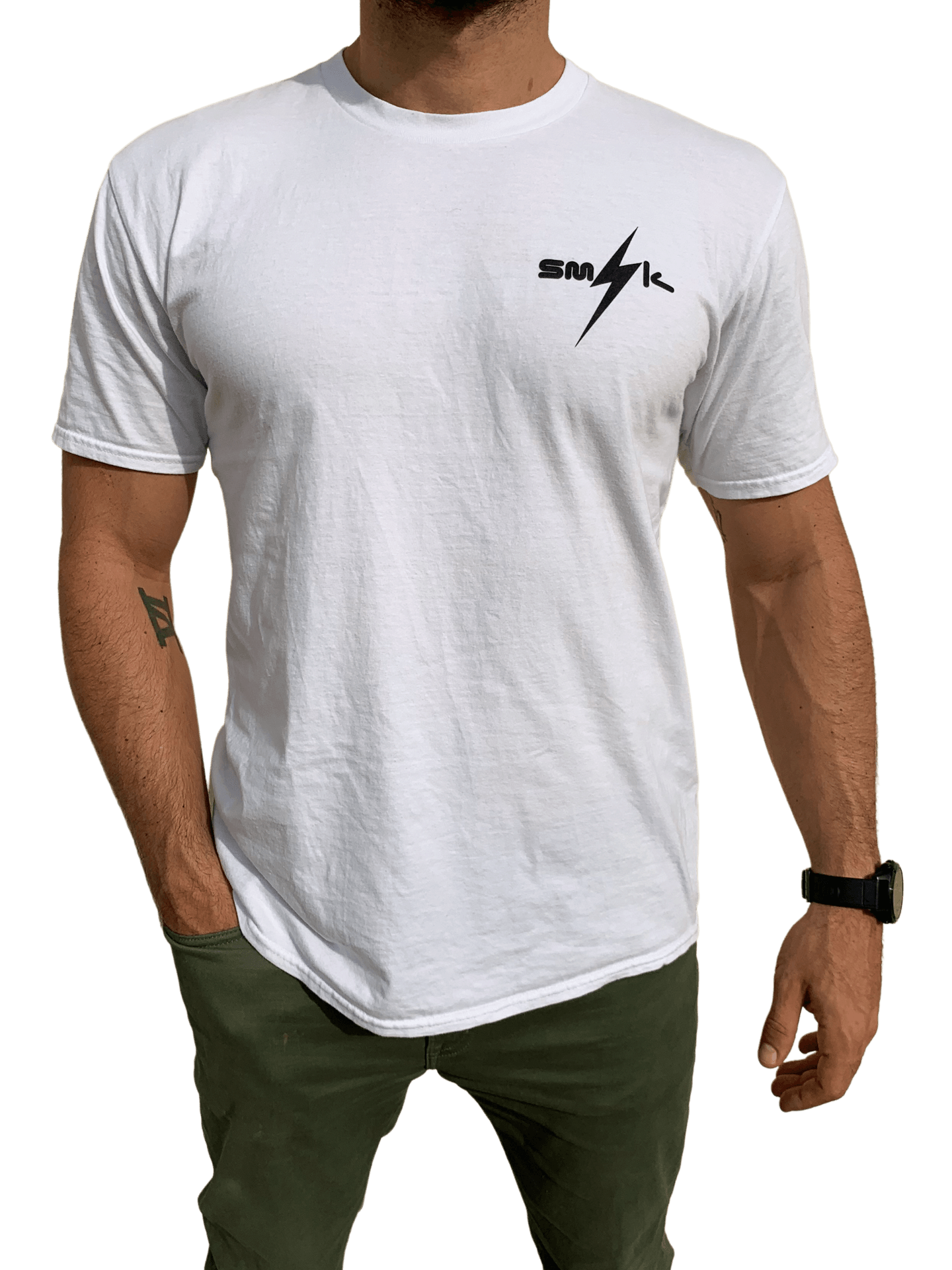 SMIK Cotton T-Shirt White Lightning Apparel